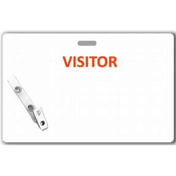 Card Stock Visitor Badge - 100 Pack
